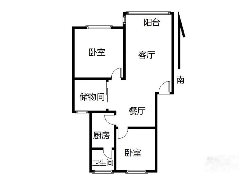 皇岗福民新村 78平二改三室 低层 售390万 楼梯房