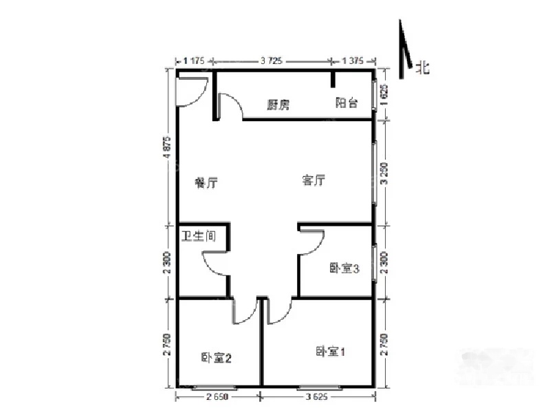 常营 金隅丽景园 三室一厅一卫 户型方正 低总价