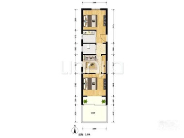 新上架房源 汇成四村 一居室 南北户型 户型方正 采光