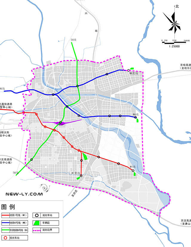 图片:这张规划图(通州)可以看到,地铁连到燕郊的可能性是很大的