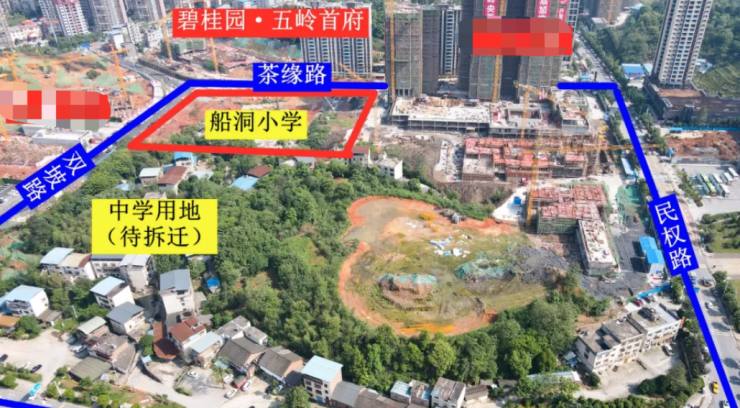 郴州市船洞小学位于郴州市船洞片区,茶缘路与双坡路交汇处东南侧(详见