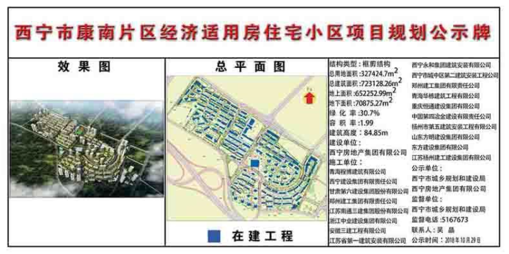 西宁市康南片区经济适用房住宅小区项目规划公示