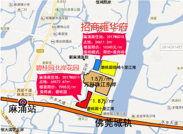 水乡去年土拍地现状 碧桂园麻涌地块率先领军入市(图)