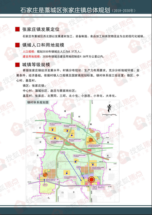 藁城区张家庄镇总体规划公示预计2030年总人口837万人