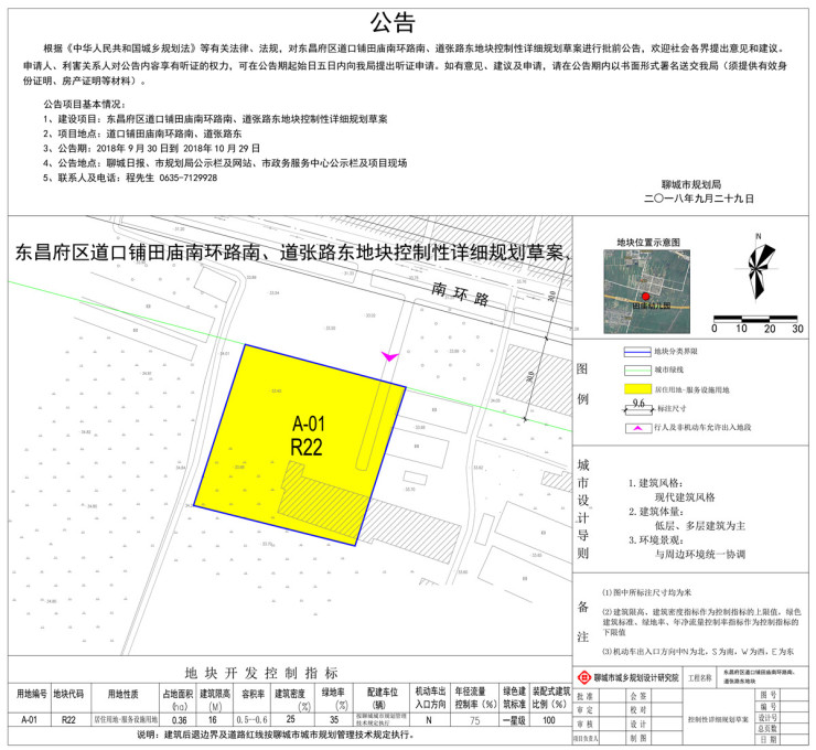 道口铺田庙南环路南,道张路东地块控制性详细规划批前