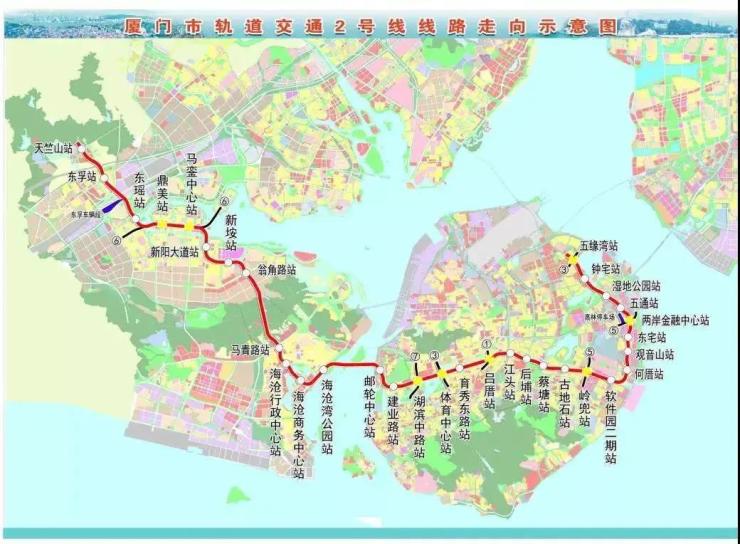 布局了3条地铁线——2,4,6号线,1条城际快线——城际快铁r1线