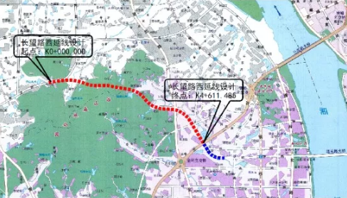 待长望路西延线全线通车后,将成为连接长沙市河东主城区,湘江新区与