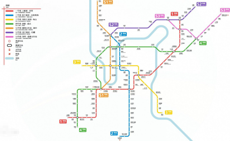 规划中的柳州轻轨路线及其站点,仅供参考,具体以实际为准.