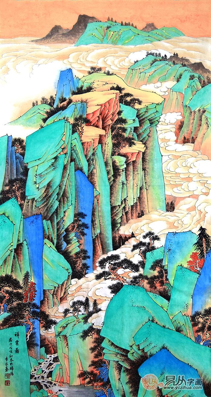 家里玄关上挂什么画玄关山水装饰景色美丽雅致