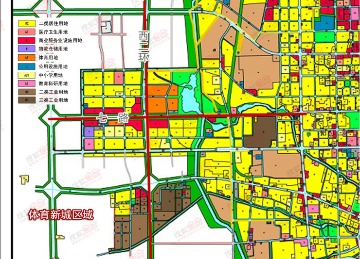 搜狐焦点网对主城区重点发展区域进行了道路标识,仅供参考:本规划在