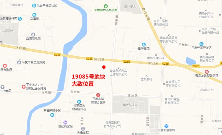 从地理位置上看,19085号地块位于平度中心城区,北侧紧邻s218,平度奥林