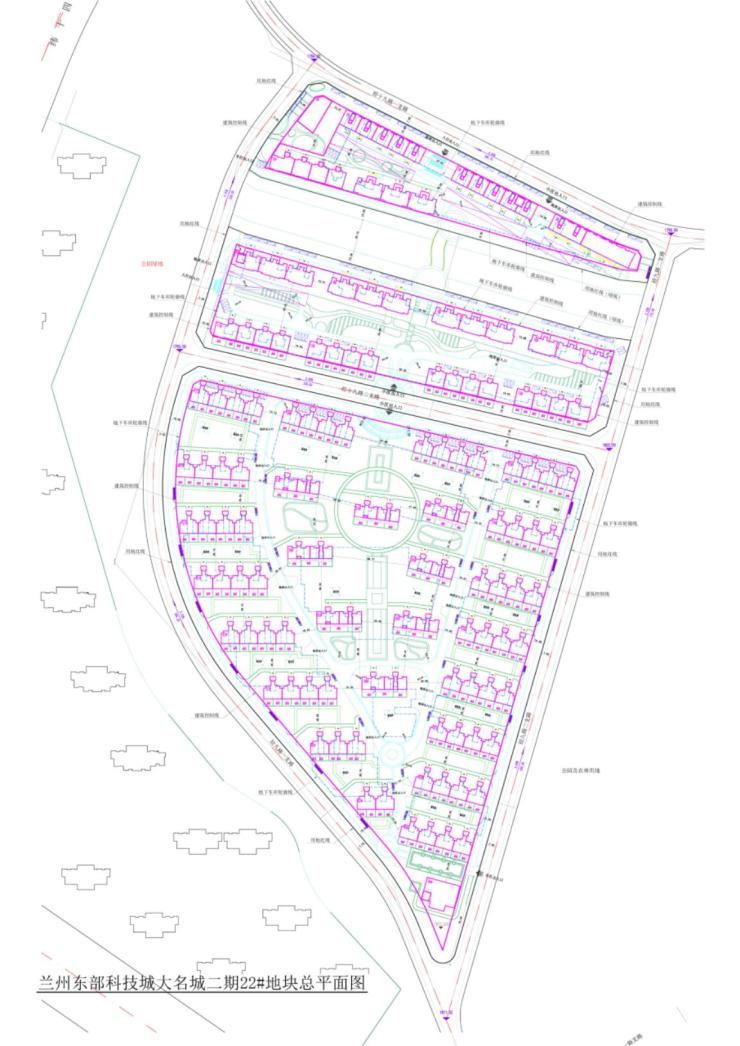 共41栋楼,大名城二期22#地块建设总平面图公示-兰州