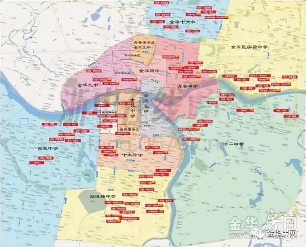 金华市区最全学区图,上学买房都看清楚啦!