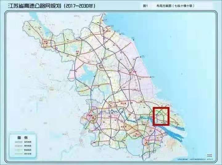 ∧《江苏省高速公路网规划》示意图