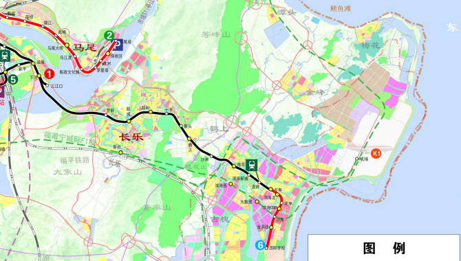 由规划城际轨道交通福莆宁城际f1线连接机场与福州市区的轨道交通线路