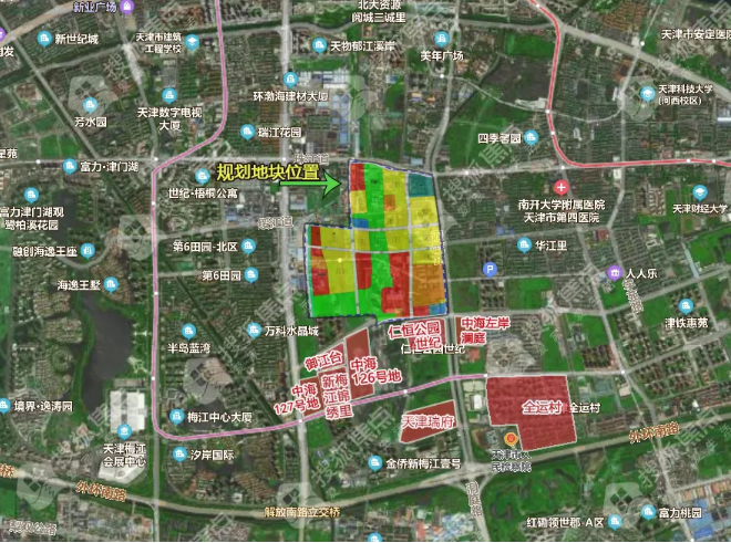 天津河西新梅江板块内规划调整涉及162万平住宅商业等