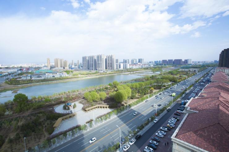 (5号楼俯瞰如意河景观)