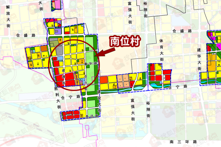 区域规划中,位于石家庄城南方向,隶属于裕华区的南位村占了很大比重