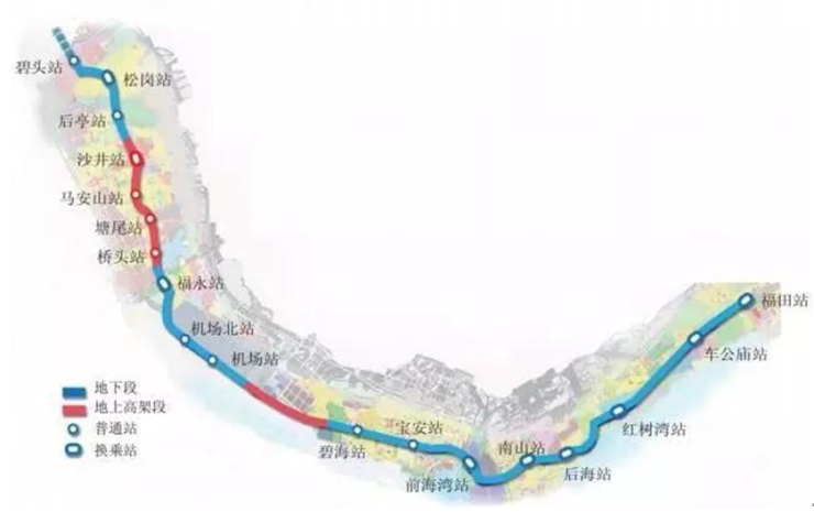 5号线地铁站点:灵芝站,洪浪北站,无缝对接新安片区 除4条地铁外,宝安