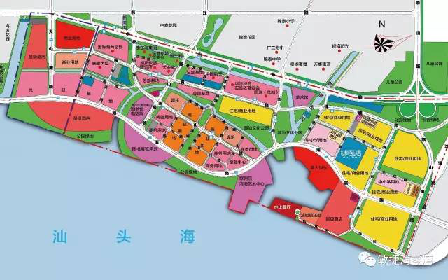 请看下方珠港新城控制规划图