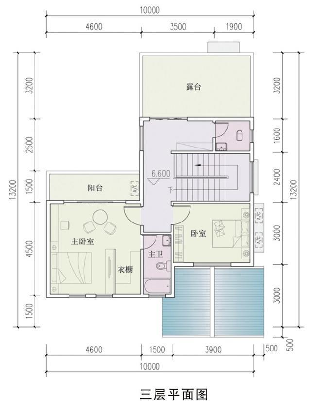 我家宅长米,宽5米,6层怎么设计,三面采光