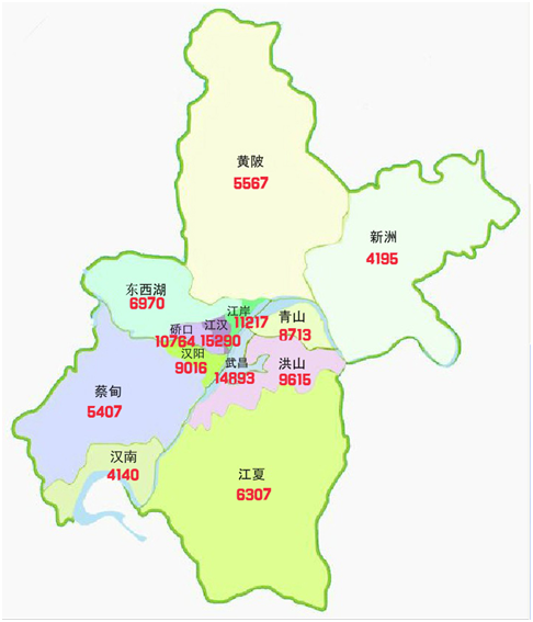 最新版武汉15大区域房价地图!你的工资能买哪?