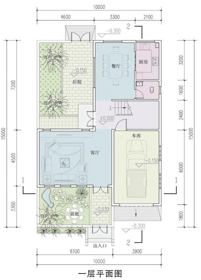 10x15米宽的宅基地,想要有前庭后院该怎么布局?