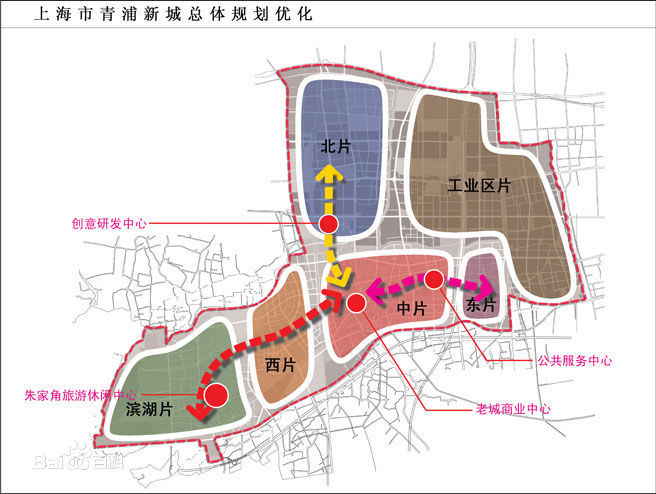 青浦新城总体规划图