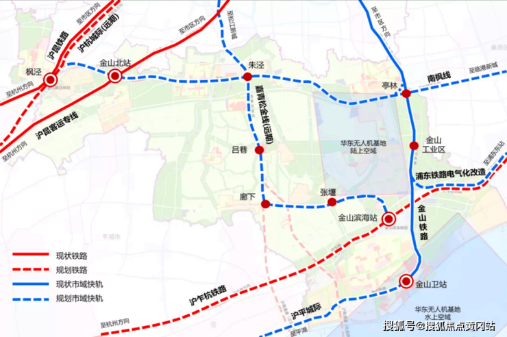 距离金山铁路(上海轨道交通22