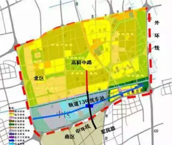 张江高科技园区北区 规划哥白尼路往北跨越川杨河后进入张江高科技