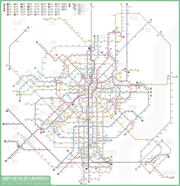 成都地铁1-40号线超详细站点曝光(附超清图)
