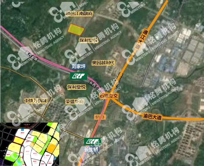 重庆供应3宗地 两块位于两江新区龙兴近800亩容积率仅