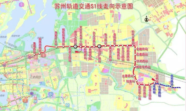 s2线西接苏州轨道1号线东接太仓港