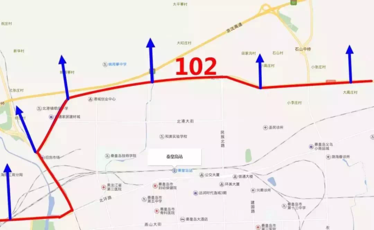 102国道改建工程正式动工42018年12月8日,秦皇岛单体最高建筑——茂业