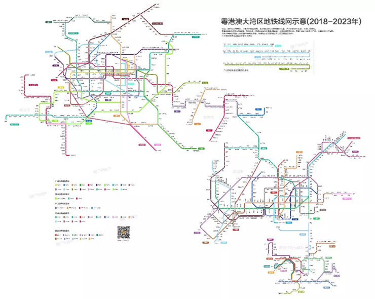 本次选取地铁线路为已获取批复或有明确规划路线,涵盖广州,佛山,深圳