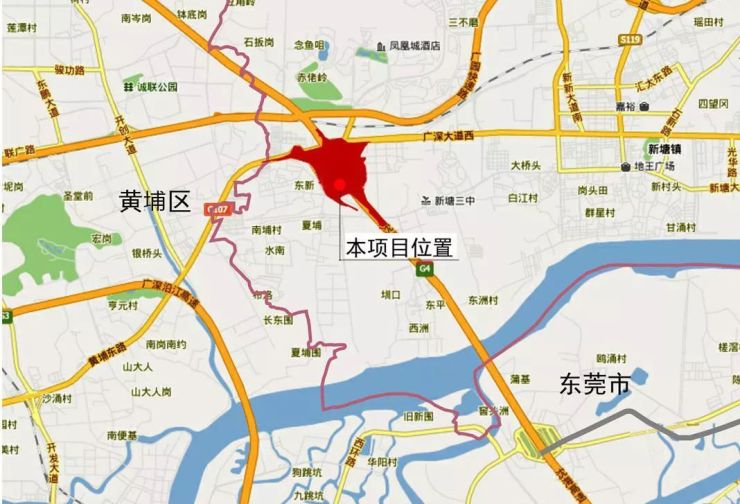 地块位于广州市增城区新塘镇新塘立交,在新塘大道以北,107国道以南