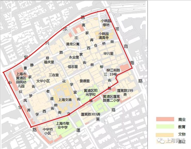 2018年黄浦区生态环境综合治理重点地块——文庙区域位于上海老城厢