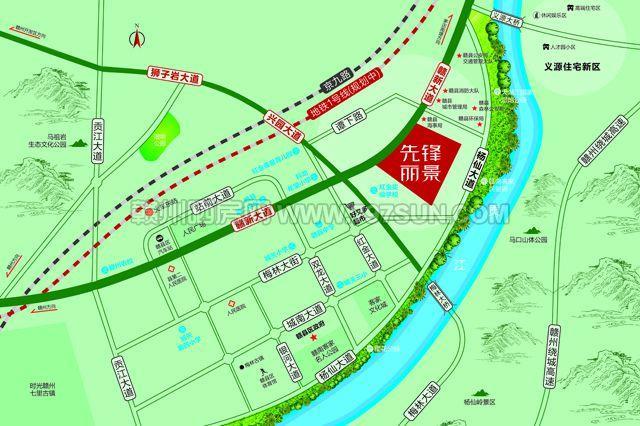 位置示意图 项目地址:赣州市/赣县区/赣新大道南侧(红金实验学校向东