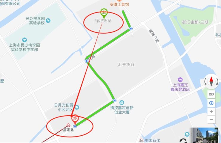 嘉定54路,嘉定59路,嘉定7路,嘉定8路,嘉定9路,嘉唐华线的平城路城北路