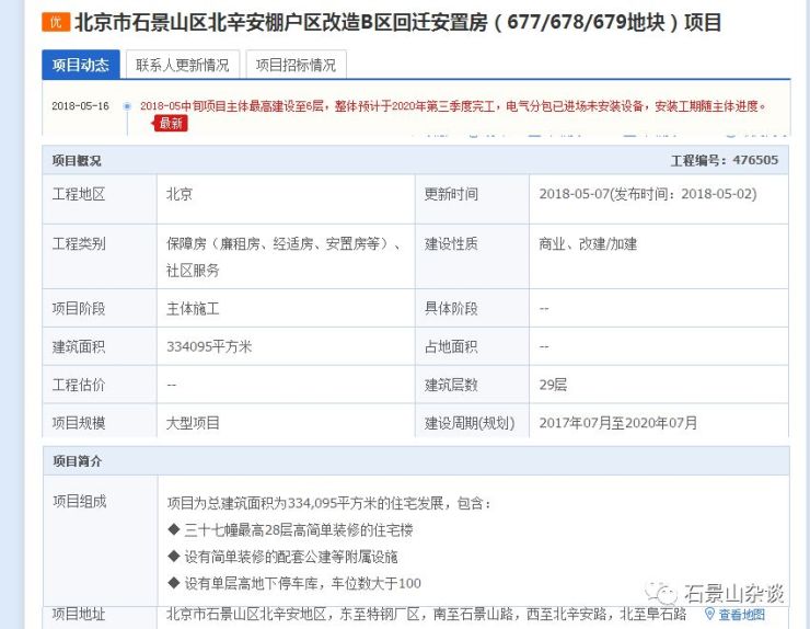 【周精选】石景山北辛安,衙门口棚改回迁房最新进度抢先看!