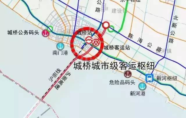 与s7沪崇高速共走廊至城桥;而崇明线则起自浦东金桥,终至崇明陈家镇