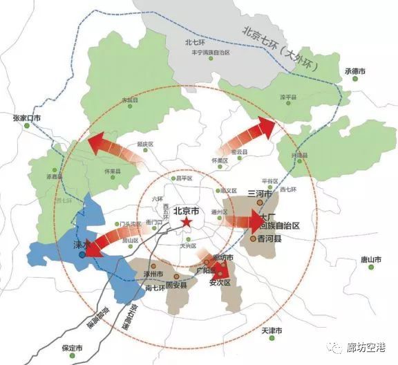 京津雄区域规划图30年内千万不要离开京津冀世界超级城市群北京将成为