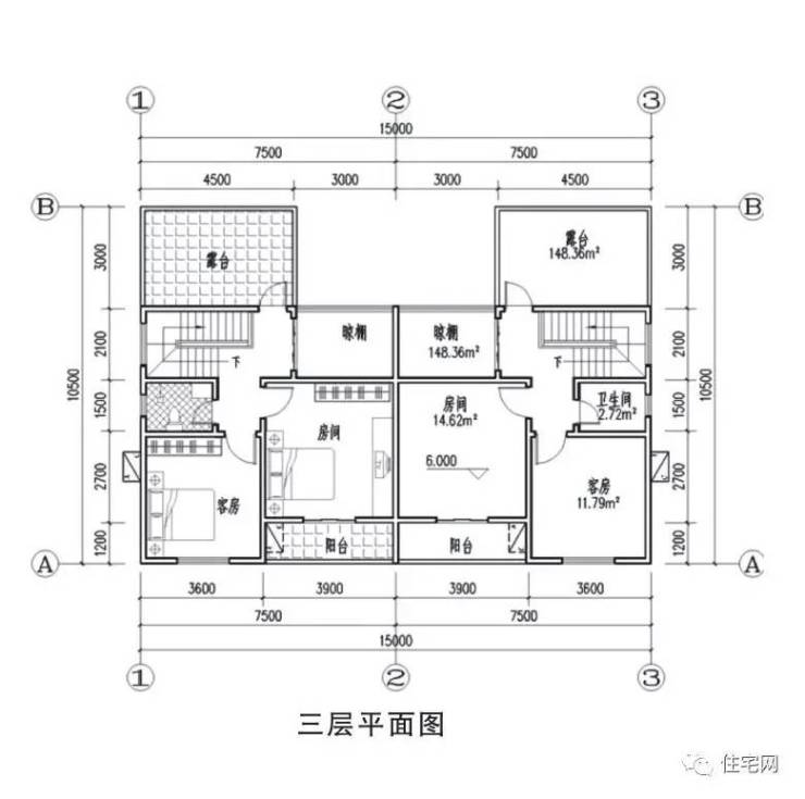 10套真正农村自建房户型带堂屋庭院含平面图