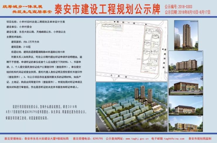 重磅泰安最新棚户区旧村改造用地规划公示来了涉及高铁新区小井村