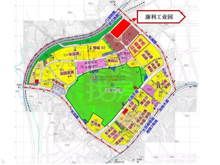 项目位于南湾街道,布澜路西侧,宇宏健康花城旁,更新单元面积4998