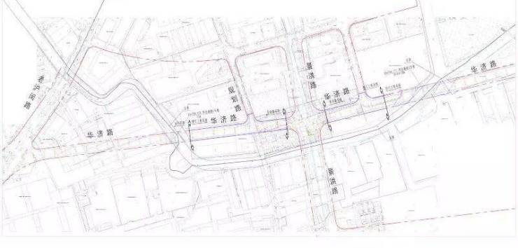 华济路辟通工程 主要位于华泾镇南部 计划2018年底竣工