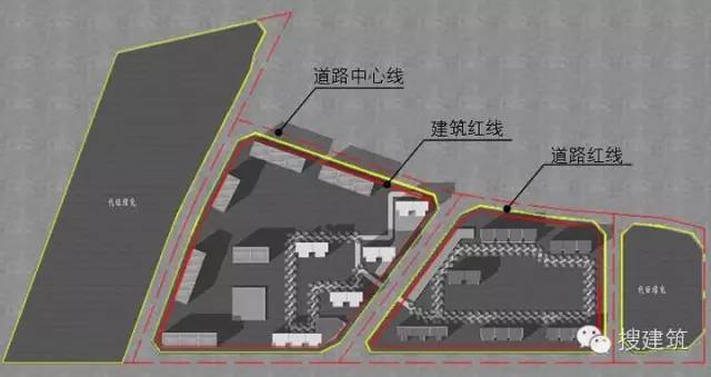 3,建筑物应距离城市道路或用地红线的程度:多层一般不小于退让5m,高层