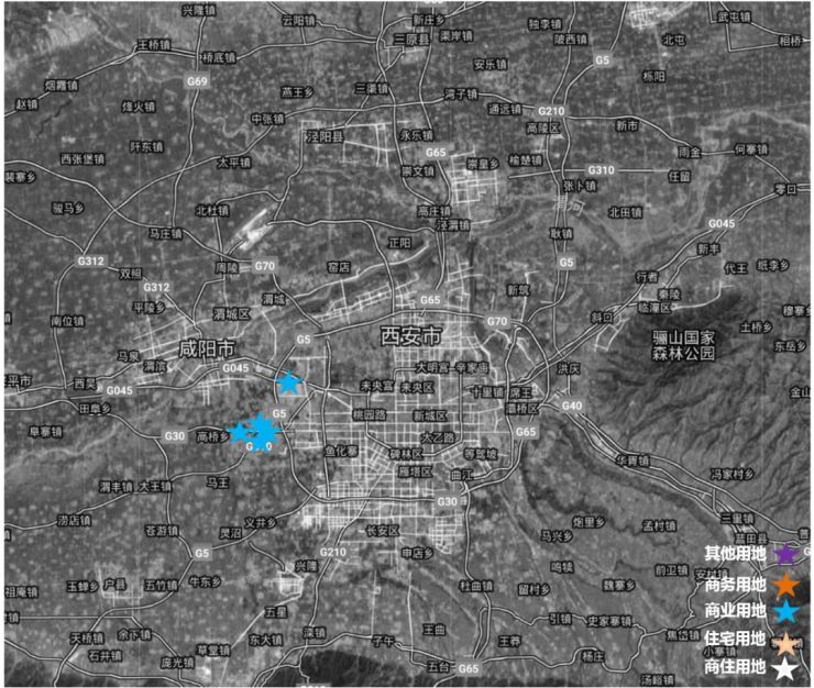 其中保利拿地两宗,共336亩,华侨城为沣东大型文化旅游综合项目拿地213