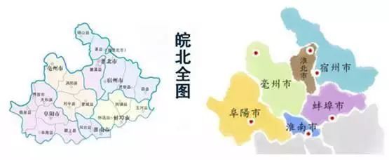 蚌埠,淮南,亳州,淮北,宿州是安徽皖北地区的六个地级市,是安徽地图中