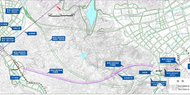 现《温州市瓯海大道西延工程(瞿溪环岛至泽雅大道)规划修改》已通过市